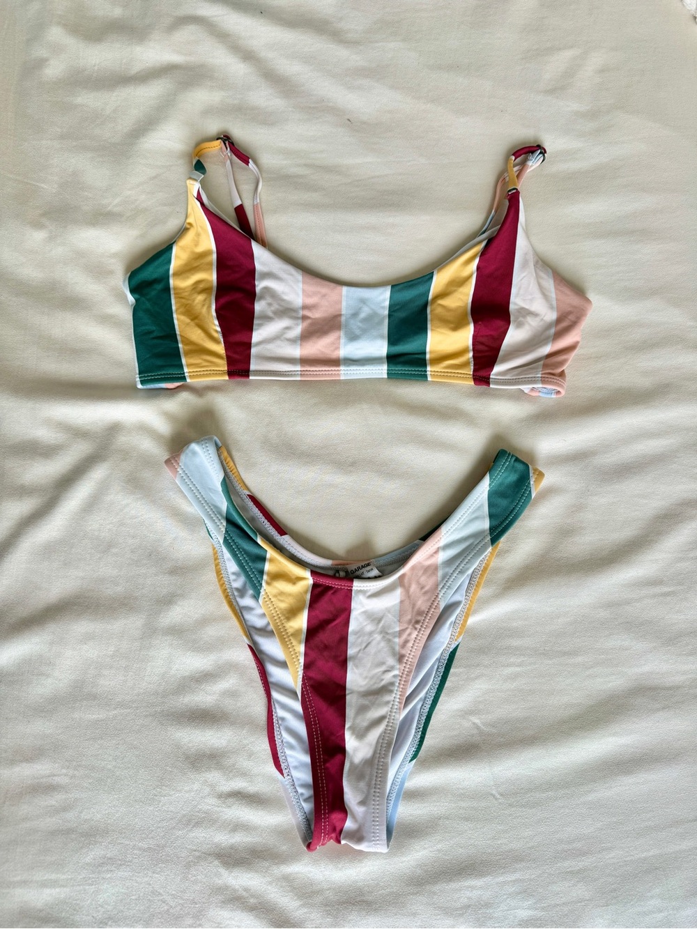 Striped Multicolor Bikini Set